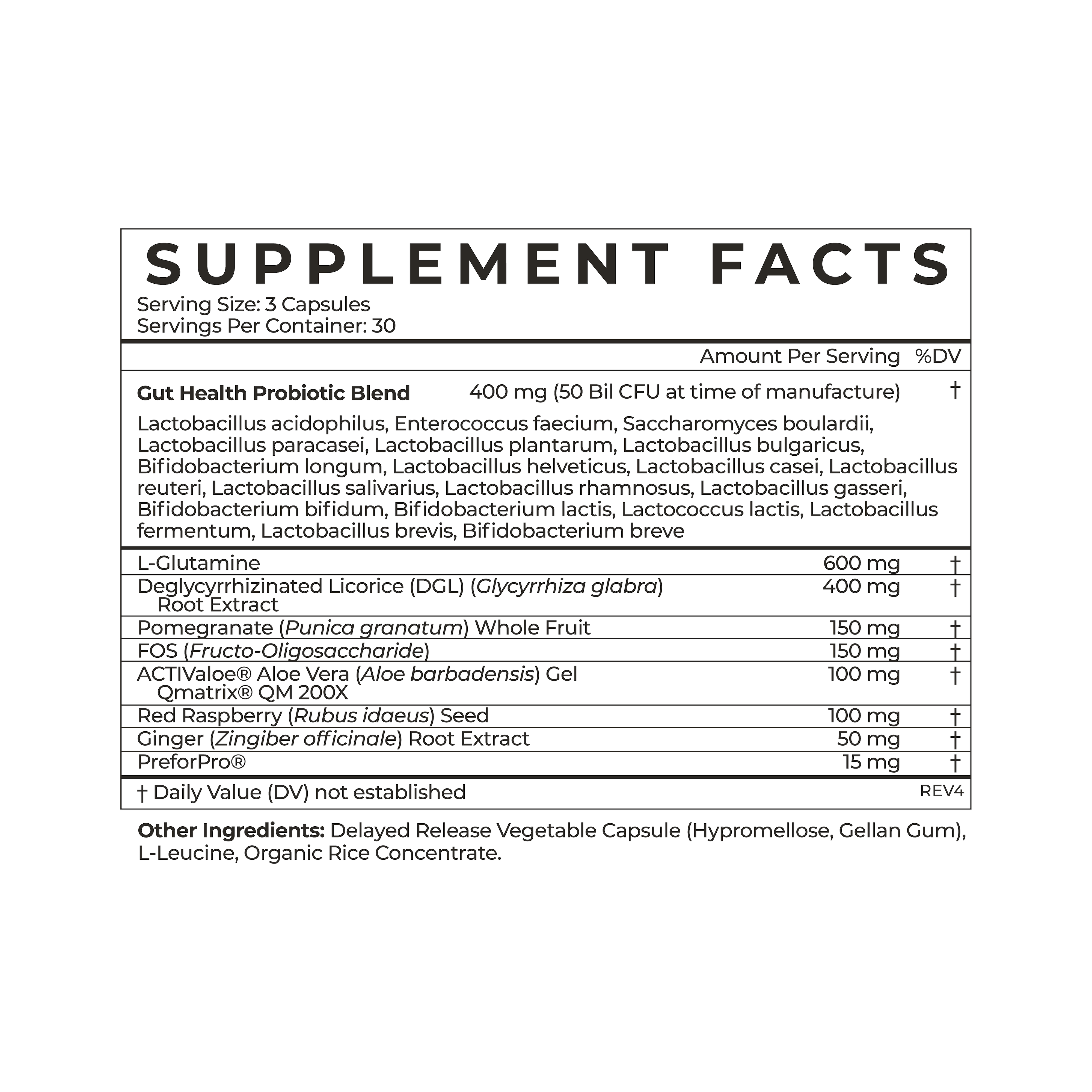 Probiotic Supplement Facts